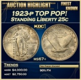 1923-p Standing Liberty Quarter TOP POP! 25c ms67+ SEGS