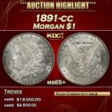 1891-cc Morgan Dollar $1 ms65+ SEGS