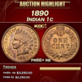 1890 Proof Indian Cent 1c pr66+ rb SEGS