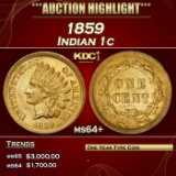 1859 Indian Cent 1c ms64+ SEGS