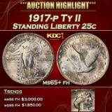 1917-p Ty II Standing Liberty Quarter 25c ms65+ fh SEGS