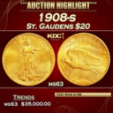 1908-s Gold St. Gaudens Double Eagle $20 ms63 SEGS