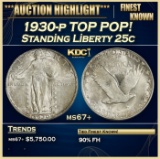 1930-p Standing Liberty Quarter TOP POP! 25c ms67+ SEGS