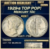 1929-s Mercury Dime TOP POP! 10c ms67+ FSB SEGS