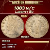 1883 n/c Liberty Nickel 5c ms66+ SEGS