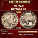 1916-s Buffalo Nickel 5c ms65 SEGS