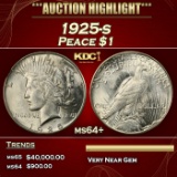 1925-s Peace Dollar $1 ms64+ SEGS