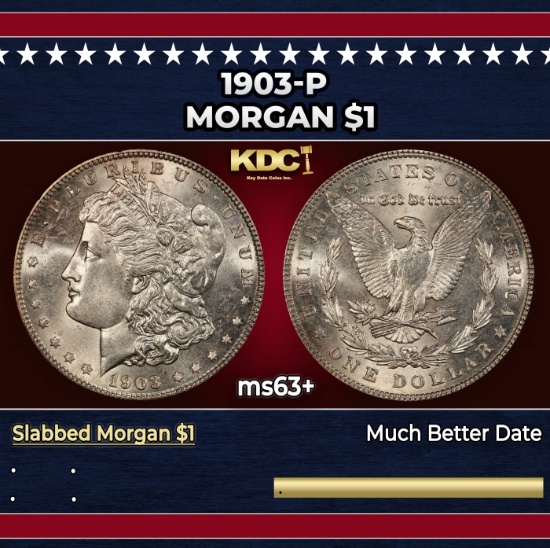1903-p Morgan Dollar $1 Grades Select+ Unc