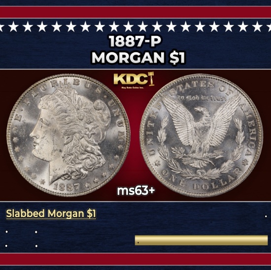 1887-p Morgan Dollar $1 Grades Select+ Unc