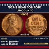 1927-s Lincoln Cent Near Top Pop! 1c ms65 rd SEGS