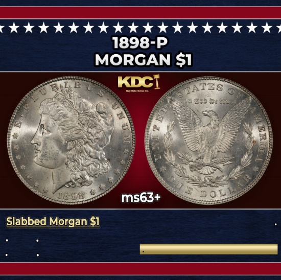 1898-p Morgan Dollar $1 Grades Select+ Unc