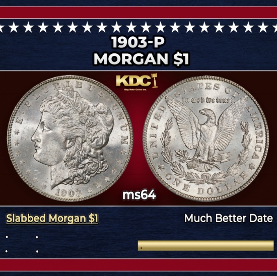 1903-p Morgan Dollar $1 Grades Choice Unc