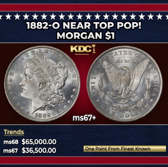 1882-o Morgan Dollar Near Top Pop! $1 ms67+ SEGS