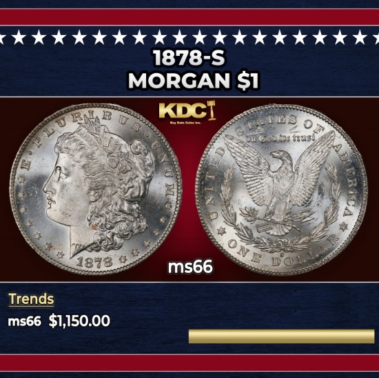 1878-s Morgan Dollar $1 ms66 SEGS