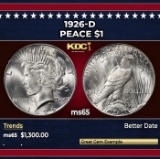 1926-d Peace Dollar $1 ms65 SEGS