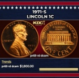1971-s Proof Lincoln Cent 1c pr69 rd dcam SEGS