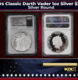 NGC NGC 2016 Star Wars Classic Darth Vader 1oz Silver $2 Australlian Tuvalu Proof pr70 dcam NGC Othe