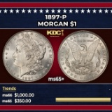 1897-p Morgan Dollar $1 Grades GEM+ Unc