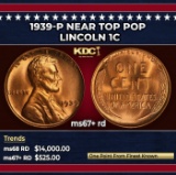 1939-p Lincoln Cent Near Top Pop 1c ms67+ rd SEGS