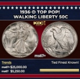 1936-d Walking Liberty Half Dollar TOP POP! 50c ms67+ SEGS