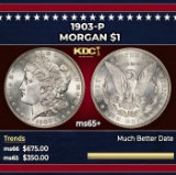 1903-p Morgan Dollar $1 Grades GEM+ Unc