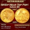 1915-p Gold Indian Half Eagle Near Top Pop! $5 ms65+ USCG