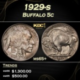 1929-s Buffalo Nickel 5c Grades ms65+