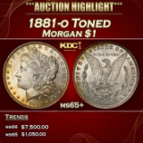 1881-o Morgan Dollar Toned $1 ms65+ SEGS