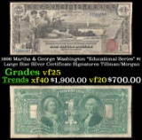 1896 $1 large size Silver Certificate Martha & George Washington 