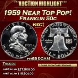 1959 Proof Franklin Half Dollar Near Top Pop! 50c pr68 DCAM SEGS