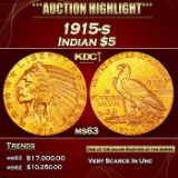 1915-s Gold Indian Half Eagle $5 ms63 USCG