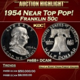 1954 Proof Franklin Half Dollar Near Top Pop! 50c pr68+ DCAM SEGS