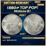 1880-p Morgan Dollar TOP POP! $1 ms67 SEGS