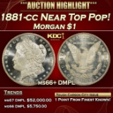 1881-cc Morgan Dollar Near Top Pop! $1 ms66+ DMPL SEGS