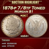 1878-p 7/8tf Morgan Dollar Toned $1 ms64+ SEGS