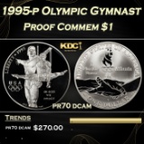 1995-p Olympic Gymnast Proof Modern Commem Dollar $1 pr70 dcam SEGS