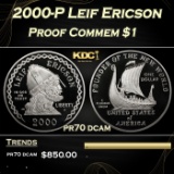 2000-P Leif Ericson Proof Modern Commem Dollar $1 pr70 dcam SEGS