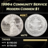 1996-s Community Service Modern Commem Dollar $1 ms70 SEGS