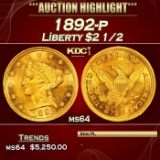 1892-p Gold Liberty Quarter Eagle $2 1/2 ms64 SEGS