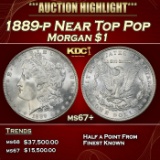 1889-p Morgan Dollar Near Top Pop $1 ms67+ SEGS