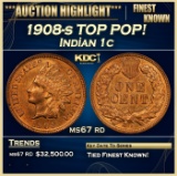 1908-s Indian Cent TOP POP! 1c ms67 rd SEGS