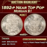 1892-p Morgan Dollar Near Top Pop $1 ms65+ SEGS