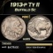 1913-p Ty II Buffalo Nickel 5c Grades ms65