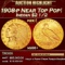 1908-p Gold Indian Quarter Eagle Near Top Pop! $2 1/2 ms66+ USCG