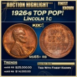 1926-s Lincoln Cent TOP POP! 1c ms65+ rb SEGS