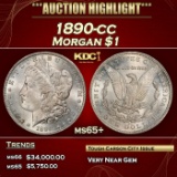 1890-cc Morgan Dollar $1 ms65+ SEGS