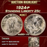 1924-p Standing Liberty Quarter 25c ms66+ fh SEGS
