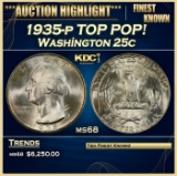 1935-p Washington Quarter TOP POP! 25c ms68 SEGS