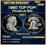 1960 Proof Franklin Half Dollar TOP POP! 50c pr69 DCAM SEGS