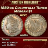 1880-cc Morgan Dollar Colorfully Toned $1 ms66+ SEGS